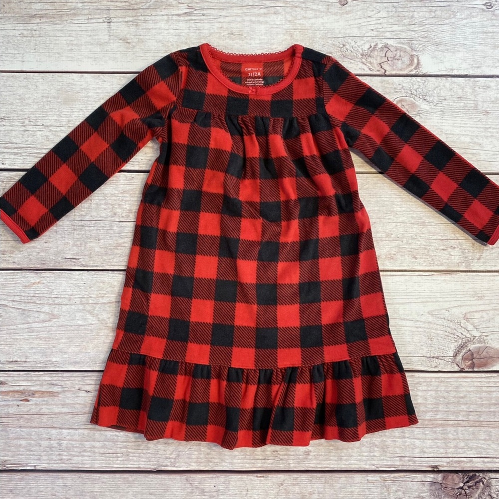 📌🆕 Carter’s • Buffalo Check • Matching Nightgown & Doll Nightgown Set - Picture 4 of 11